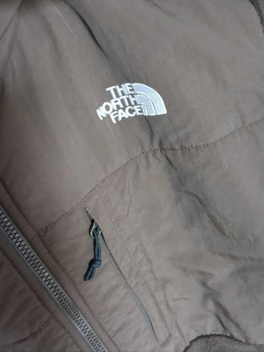 The North Face Men's Brown Two-Texture Hybrid Jacket Large